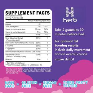 Integratore del sonno e perdita di peso | Skinny vitamina | Soppressore dell'appetito e potenziatore del metabolismo, Gummies dimagranti - Product Image 5