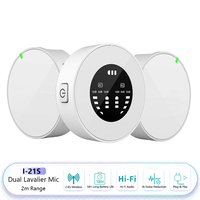 Microphone d'interview sans fil à faible latence (16 ms) avec réduction de bruit IA et écran LED de 1,5 pouce pour enregistrement de conférence – Vente directe usine
