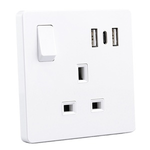 SP-9626 di LEISHEN BS prese con caricatore USB brevettato USB parete Out Let presa a muro con 3 Pin UK Standard - Product Image 2