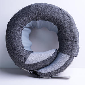 Bantal Pijat elektrik serviks portabel, pemijat penutup katun bernapas busa memori pemanasan bantal pijat bentuk O kualitas tinggi 2025 - Product Image 2