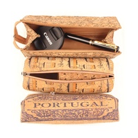 INFOCORK usine directe végétalien écologique Vintage Portugal sac en liège lunettes de soleil/maquillage/étui à crayons, porte-monnaie à fermeture éclair
