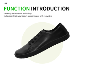 Naturaleza conductora punta ancha plana descalza minimalista electrón cobre conectar tierra energía puesta a tierra zapatos - Product Image 2