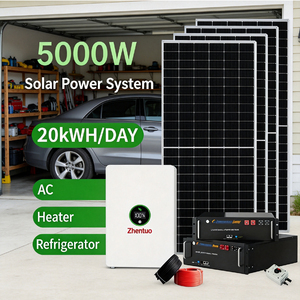 ระบบพลังงานแสงอาทิตย์แบบออฟกริดสำหรับบ้าน ชุดเต็ม 3Kw-20Kw MPPT ชุดแบตเตอรี่ลิเธียมไอออน พร้อมอินเวอร์เตอร์ Pure Sine Wave Zhentuo แบบ All in One - Product Image 5