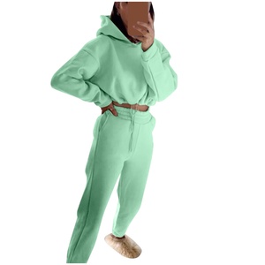Ensemble 2 pièces de Jogging pour femme, pantalon à capuche, vêtements de sport imprimés, survêtement chaud pour fille, automne et hiver - Product Image 3