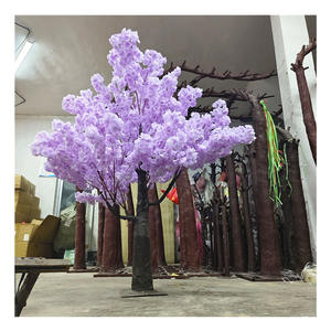 H pequeño árbol de mesa de flores lilas de seda púrpura decoración del hogar gran árbol de flores lilas artificiales para exhibición de tienda al aire libre interior boda - Product Image 1