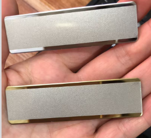 Lencana Nama Stainless Steel Warna Cermin Kosong Custom, Mendukung Laser dan Pencetakan Logo Perusahaan - Product Image 2