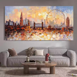 Póster Impreso en Lienzo con <span class=keywords><strong>Paisaje</strong></span> de la Ciudad del Templo Dorado del Sainismo Religioso Indio, Decoración para el Hogar, Pintura en Porcelana de Cristal Enmarcada - Product Image 5