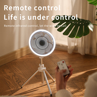 Ventilateur de bureau ventilateur de bureau extérieur essentiel 10000mAh longue durée de vie de la batterie ventilateur de camping rechargeable avec télécommande et lumière