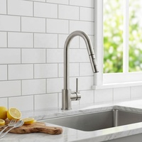Robinet de cuisine certifié cUPC WaterMark avec douchette extractible, mitigeur, norme australienne WELS 6 étoiles, robinet d'évier en laiton chromé