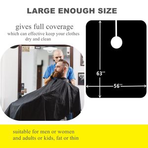 Capa de Peluquería Impermeable de Poliéster con Logotipo Personalizado, Cierre de Broche Ajustable en la Cintura, 160x140cm, para Corte de Cabello en Salón - Product Image 3