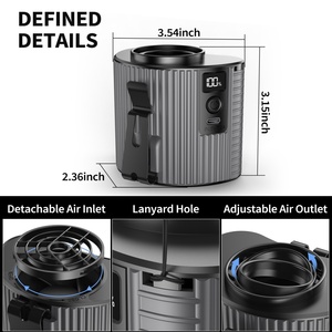 Socool Fan Lithium Battery Rechargeable USB Car RV Compatible 5-Speed Bladeless Wearable Mini Cooling Fan 4000mAh <b>Portable</b> Waist - Product Image 3