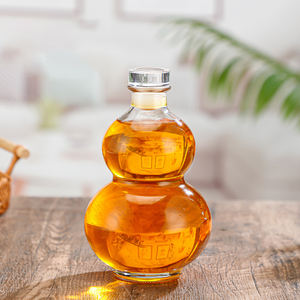 Bouteille en verre transparente en forme de <span class=keywords><strong>gourde</strong></span>, anti-fuite, réutilisable, avec bouchon poussoir, pour eau, café, jus, lait, haute qualité, vente chaude 2025 - Product Image 2