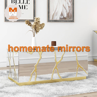 Nouvelle table basse miroir or de luxe chaud pour salon