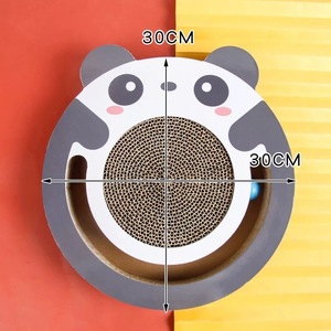 Ball-Wurf Katzen-Kratzbaum Wellpappe Katzenspielzeug Kratzpfosten Interaktiver Katzen-Drehteller Ball Haustierpflege-Zubehör - Product Image 2