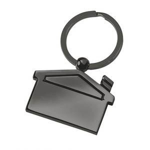 Porte-clés en métal poli avec logo personnalisé, idéal pour les entreprises et les hôtels - Product Image 1