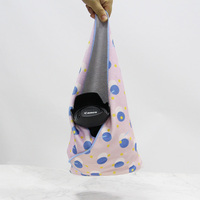 Sac en tissu auto-adhésif magique personnalisé imprimé pour appareil photo sac de maquillage en microfibre
