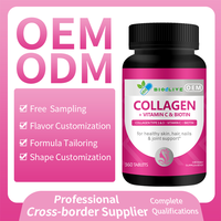 Tabletas de Colágeno Tipo 1 y 3, 360 Unidades, Suplemento OEM para Cabello, Piel y Uñas, Energía, Ginseng, Proteína, Vitamina C, Biotina, Articulaciones