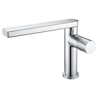 HLK nouveau robinet de lavabo en céramique rotatif à une poignée en laiton moderne monté sur le pont
