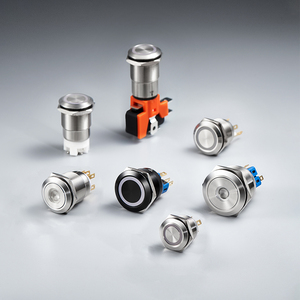 16mm <b>Push</b> <b>Button</b> <b>Switch</b> Green LED Ring Illuminated Latching Type For 6V DC Power Control Applications - Product Image 6