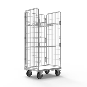 L850xd650xh1745mm लॉन्ड्री रोल केज बहुआयामी ढहने योग्य अलमारियों के दरवाजे गोदाम लॉजिस्टिक ट्रॉली कार्गो और भंडारण उपकरण - Product Image 2
