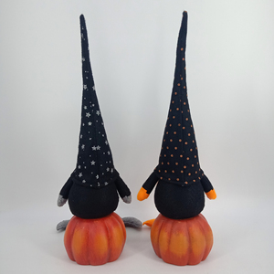 Tessuto fatto a mano feltro peluche gnomo decorazione di Halloween cappelli lunghi elfo senza volto decorazione di Halloween felice 2022 Indoor - Product Image 3