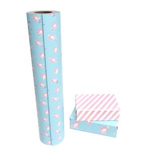Cartoon Mermaid <b>Pattern</b> PE Coated Double-Sided 100GSM Thick Art <b>Paper</b> Roll Blue Pink Design Recyclable Gift & Craft - Product Image 1