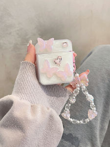 Housse de protection papillon 3D avec chaîne pour <span class=keywords><strong>Apple</strong></span> <span class=keywords><strong>Airpods</strong></span> <span class=keywords><strong>1</strong></span>/2/3 Pro 2 Housse de protection pour écouteurs à bas prix pour femme - Product Image 4