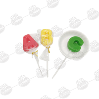 Permen Lolipop Halal Bentuk Huruf Rasa Buah Permen Keras Warna-warni ABC Alfabet Manis Edukatif untuk Anak-anak