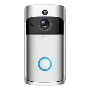 V5 וידאו אינטרקום חכם אלחוטי WiFi פעמון מצלמה טלפון עמיד למים ענן אחסון עבור בית