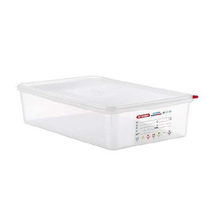 Polypropylene GN 1/1 Food <b>Pan</b> 53 × 32.5 × 10 h cm, with <b>Lid</b>, -40/+95 °C Araven - Product Image 1