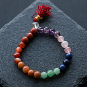 Bracelet Mala en Agate Rozrin, Cristaux de Chakra, Pierres Précieuses, Perles de 8 mm, Fait Main, Sculpté et Gravé, Thème Amour, Décoration Feng Shui pour la Maison - Product Image 2