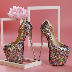 <span class=keywords><strong>Scarpe</strong></span> da donna di moda eleganti <span class=keywords><strong>scarpe</strong></span> con <span class=keywords><strong>tacco</strong></span> a spillo super da 19 cm vendita calda piattaforma fantasia glitter <span class=keywords><strong>scarpe</strong></span> da donna sexy di grandi dimensioni - Product Image 6