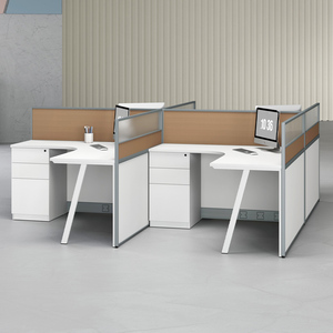 Modern 8-Seater Modular Office <strong>Desks</strong> 6 <strong>Units</strong> of Call Center Cubicles with Partitions for Workstations - Product Image 5