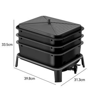 Boîte à vers boîte à compostage jardinage jardin extérieur engrais organique ménage cuisine déchets <span class=keywords><strong>maison</strong></span> vers de terre ver - Product Image 5