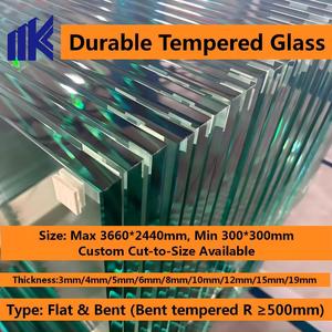 <span class=keywords><strong>Prix</strong></span> d'usine Verre flotté trempé réfléchissant teinté bleu foncé transparent 4MM 5MM 6MM 8MM 10MM 12MM pour salle de bain, extérieur, escalier, entrée - Product Image 2