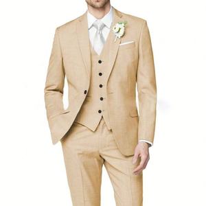 Trajes de Hombre, Traje de Etiqueta de 3 Piezas, Corte Entallado, Un Botón, Color Sólido, para Baile de Graduación, Boda, Fiesta, Blazer - Product Image 6