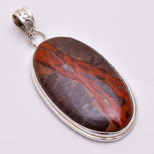 จี้พลอยเงิน 925 แข็ง, จี้พลอยอาเกตธรรมชาติมอส, ผู้จัดจําหน่ายเครื่องประดับพลอยชั้นดีใหม่ - Product Image 6