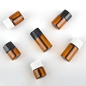 Flacon en <span class=keywords><strong>verre</strong></span> ambré transparent mini de 1 ml, 2 ml, 3 ml, 5 ml pour huiles essentielles, parfums, petits échantillons, fioles en <span class=keywords><strong>verre</strong></span> de 1/4 dram avec bouchons - Product Image 6
