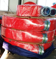 Tuyau d'air comprimé en caoutchouc nitrile rouge TPU haute pression, tuyau plat industriel avec service de découpe