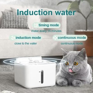 Elecpet Distributeur d'eau intelligent sans fil pour chats, couleur blanche, avec détecteur, adapté au camping en extérieur. En - Product Image 3