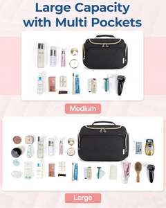 Bolsa de Aseo de Viaje Colgante de Gran Capacidad, Resistente al Agua, con Múltiples Bolsillos para Maquillaje y Artículos de Aseo - Product Image 3