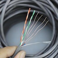 Cable de Red UTP Cat5e de Cobre Libre de Oxígeno DingLiang 0.495+ Gris de Alta Calidad, 8 Conductores, 500 Metros, Negro, Precio por Metro