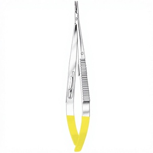 Porte-aiguille chirurgical OEM F7-303 2026 avec poignées jaunes pour interventions de précision, instrument de classe I certifié CE - Product Image 2