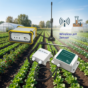 Sistema Inalámbrico de Sensor de pH del Suelo con Estación Base para Riego Agrícola, Precisión de 0.1 pH, Material Plástico - Product Image 1