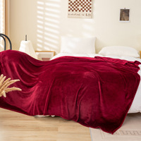 Umweltfreundliche Coral-Fleece-Decke Einfarbige Flanell-Decke Gestrickte Polyester-Decke für Bett Sofa Heimgebrauch
