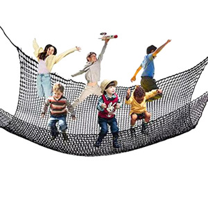 Red de carga de escalada para niños de doble capa negra, barra de mono de seguridad, casa del árbol, puente colgante, juego, corte de red de escalada de plástico - Product Image 1