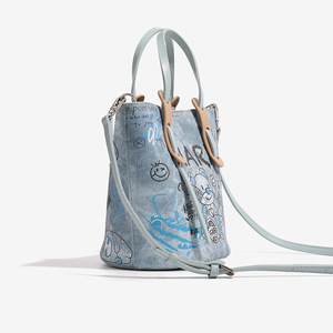 Sxccyh ít gấu túi mới thời trang đa năng denim vải túi vai duy nhất Crossbody Túi cho phụ nữ - Product Image 2