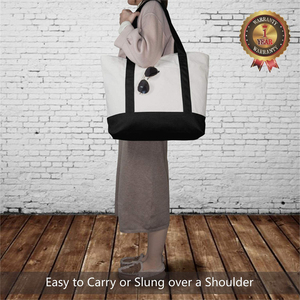 Sac fourre-tout en toile de marque <span class=keywords><strong>LILA</strong></span> personnalisable avec motif à panneaux, poche externe et fermeture éclair - Product Image 5
