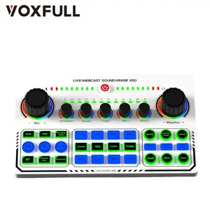 VoxfullX50ポータブルホームレコーディングスタジオ機器サウンドカードコンピューターライブストリーミング電話用