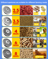 Strosen poisson alimentation blé bois 2.5mm-12mm disque de meulage Machine à granulés pièces de rechange écran maille plat matrice 125 150 160 180 220